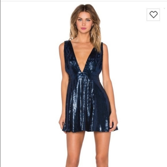navy sequin mini dress